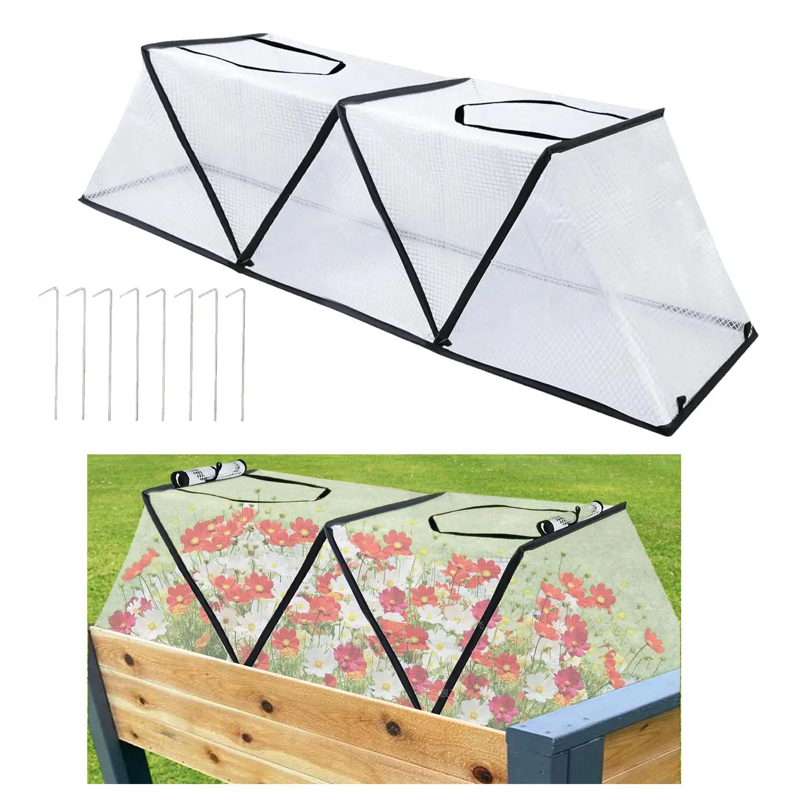 Garden Row Accelerator Plant Cover Clear PVC Mesh Protector Bird Barrier Coldproof Greenhouse Tunnel for Vegetables