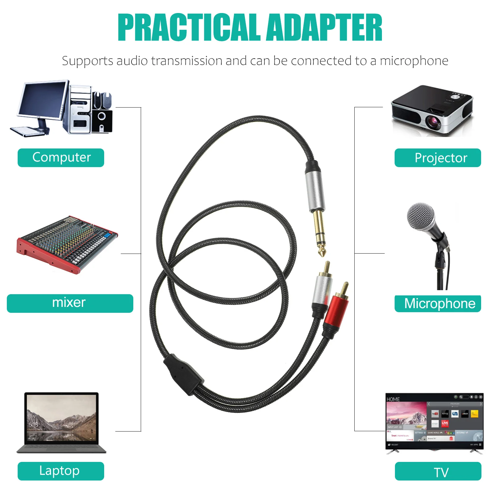 Kabel audio 3-pinowy przewód mikrofonowy XLR symetryczny do miksera głośnikowego, przewód sygnałowy, podwójny męski na XLR konwerter