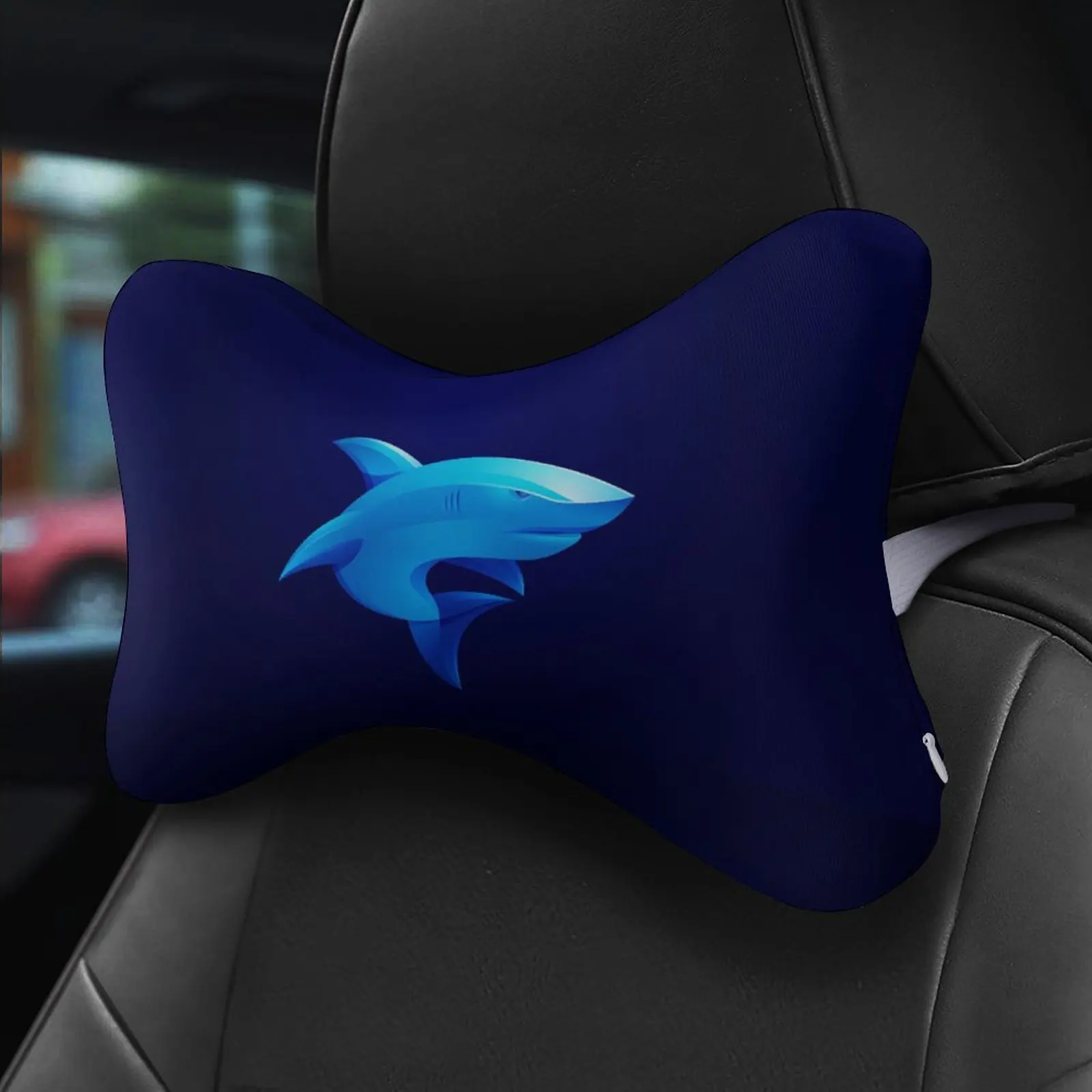 

Shark Decor Accessorie Car Neck Pillow Seat Headrest Pillows Memory Foam Protector Travel Cute Gifts Rest Relax for Gaming Chair