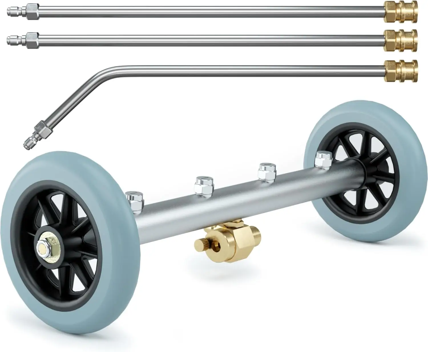 

16 Inch Pressure Washer Undercarriage Cleaner, 1500-4000 PSI, Heavy Duty Sprayer with 3 Wands for Car Underbody Cleaning