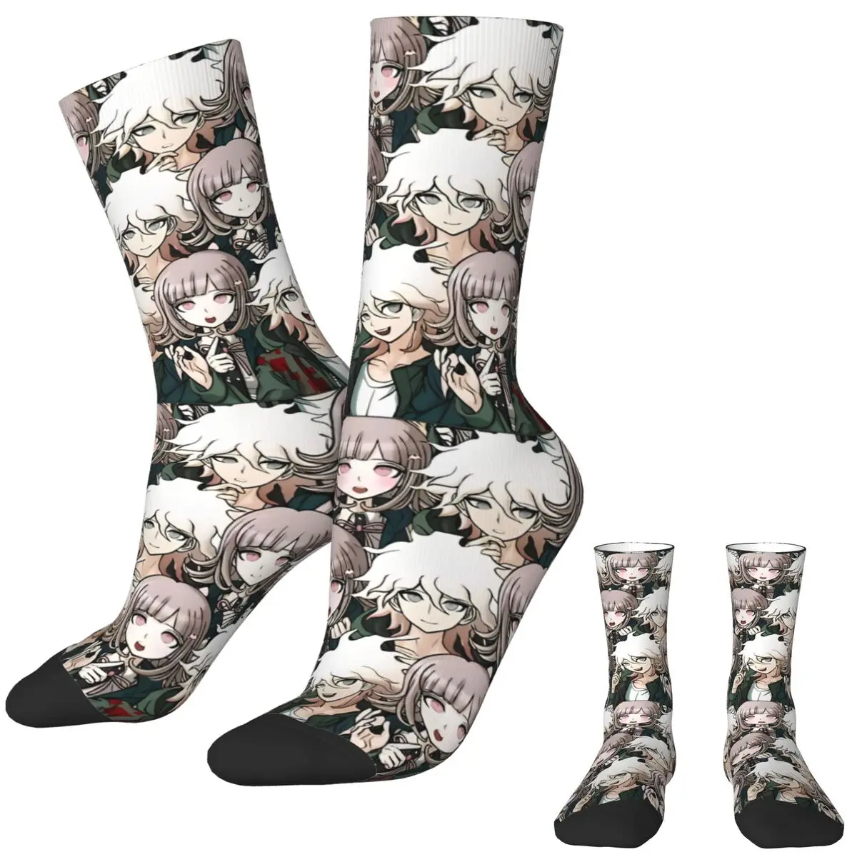 

Носки Nagito Komaeda Chiaki Nanami повседневные чулки для взрослых мужчин удобные спортивные носки для бега осенние Носки с рисунком носки от пота