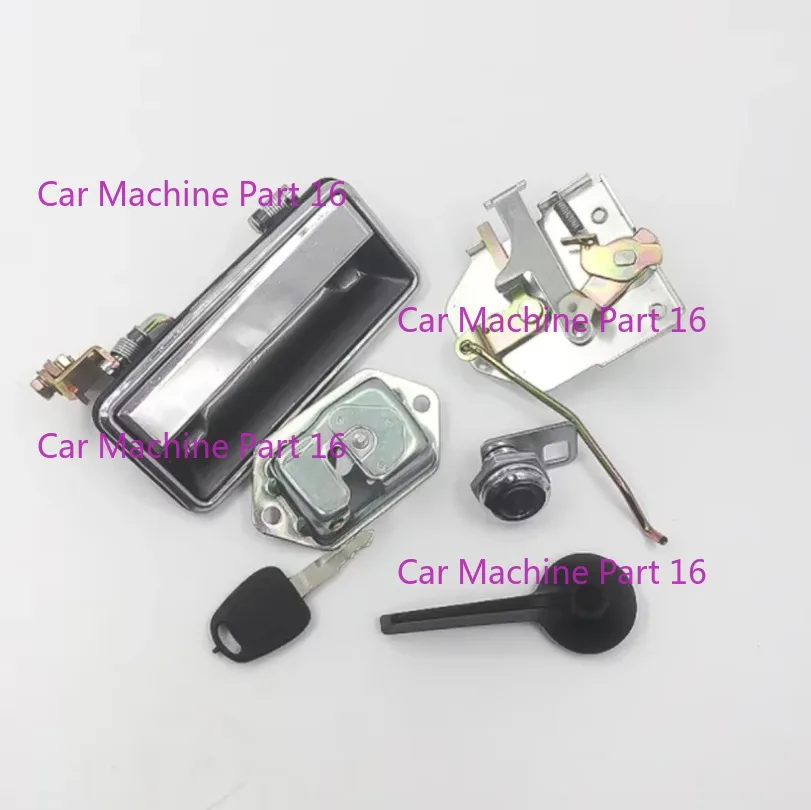 1set  for Takeuchi 55/60/75/135/150/155/175/160 Cab Door Lock Assembly Inner Outer Handle Lock Cylinder Lock Block