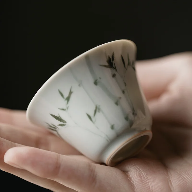 Ceramic Tea Cup Arabic Espresso Coffee Cup Chinese Kung Fu Clear Tea Water Cups Sets Japanese Tea Bowl Service Gift Box