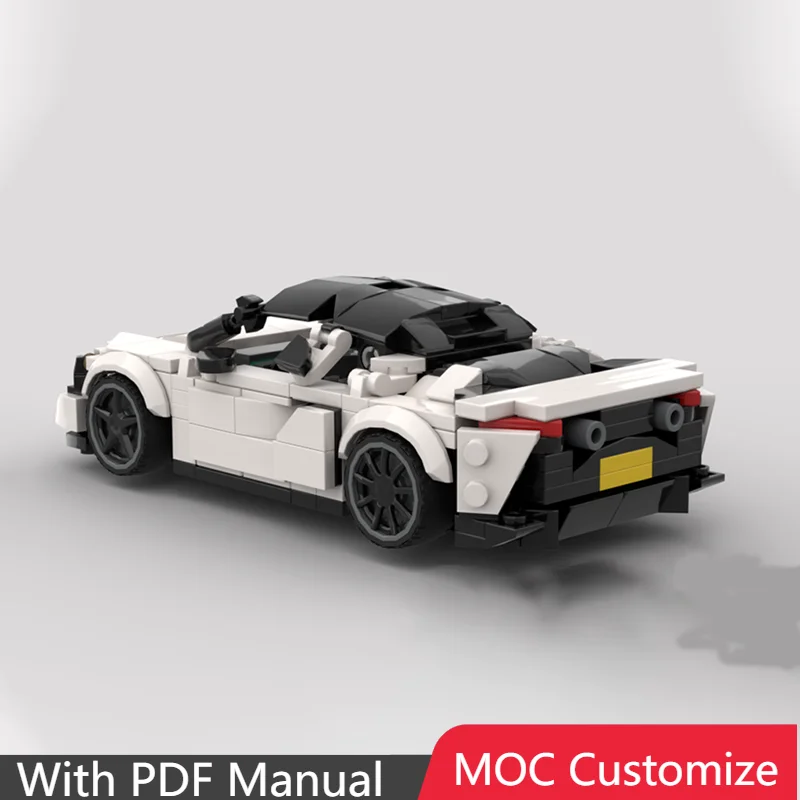 

НОВЫЙ 320 шт., хит продаж, Moc на заказ, белый паук, гоночный грузовик, модель строительных блоков, скоростной автомобиль, кирпичи, игрушки, подарки для детей и взрослых