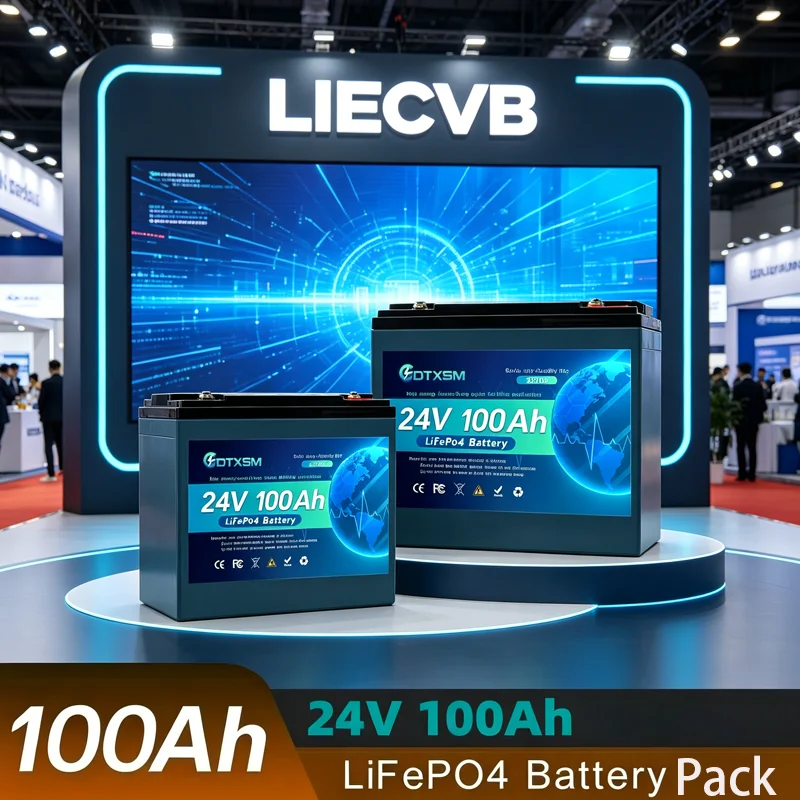 

LiFePO4 100Ah 24V Battery Capacity Built-in 200A BMS 6000 Deep Cycles Perfect for Solar Energy Storage Camping Solar Home Backup