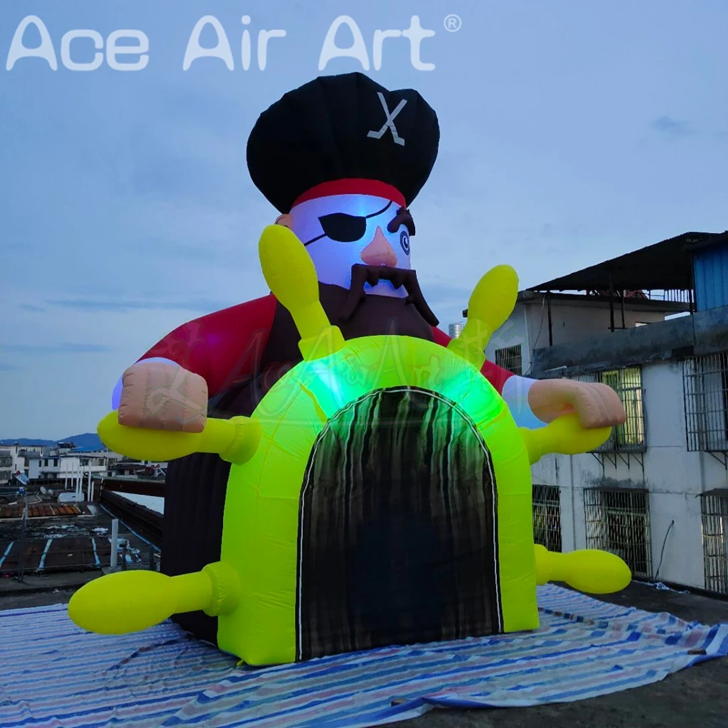 Barraca inflável personalizada do túnel do capitão do pirata do personagem dos desenhos animados de 3mLx3mWx5.5mH para a decoração do evento