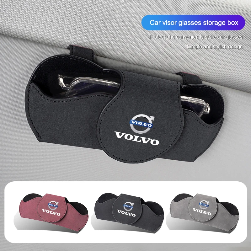 

Stylish car sun visor for convenient storage of glasses frames Multifunctional sunglasses clip for Volvo Xc60 Xc90 V40 V60 S60 X