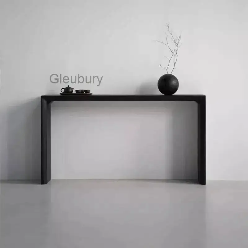 Modern Simplicity Household Against The Wall Solid Wood Long Table Light luxury Placed Items Decoration Ash Wood Long Table