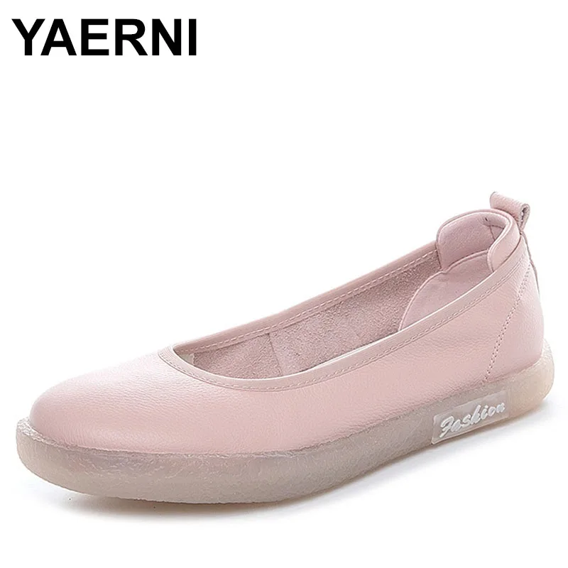 

Leather Shallow Cut Single Shoe Women's New Cow Sole Nurse Woman's Shoes Summer Flat Bottomed Casual Shoes Shoes for Women