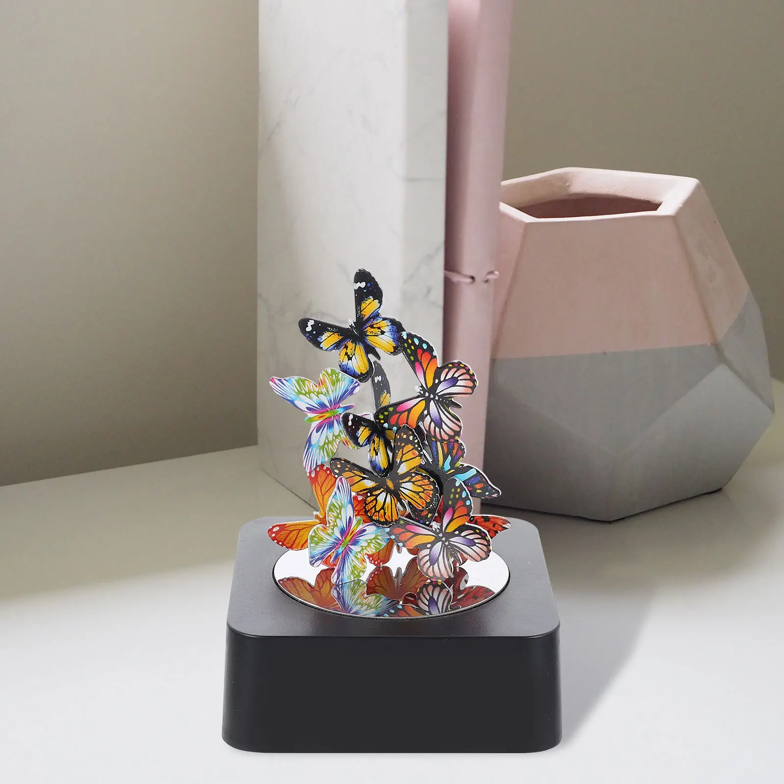 1 مجموعة من النحت المغناطيسي لتقوم بها بنفسك اللبنات فراشة الحرفية لمكتب مكتب الديكور ديكور المنزل غرفة سطح المكتب الملحقات