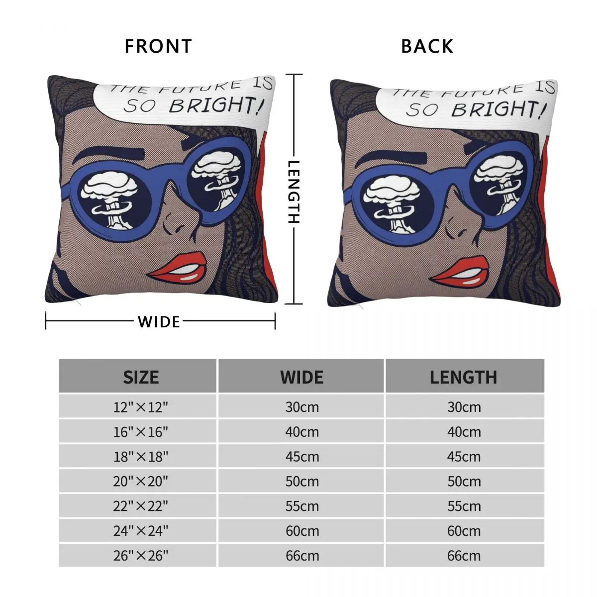 Pop Optimism Girl Bright Future Pillowcase Polyester Linen Velvet Printed Zip Decorative Throw Pillow Case Bed Cushion Cover