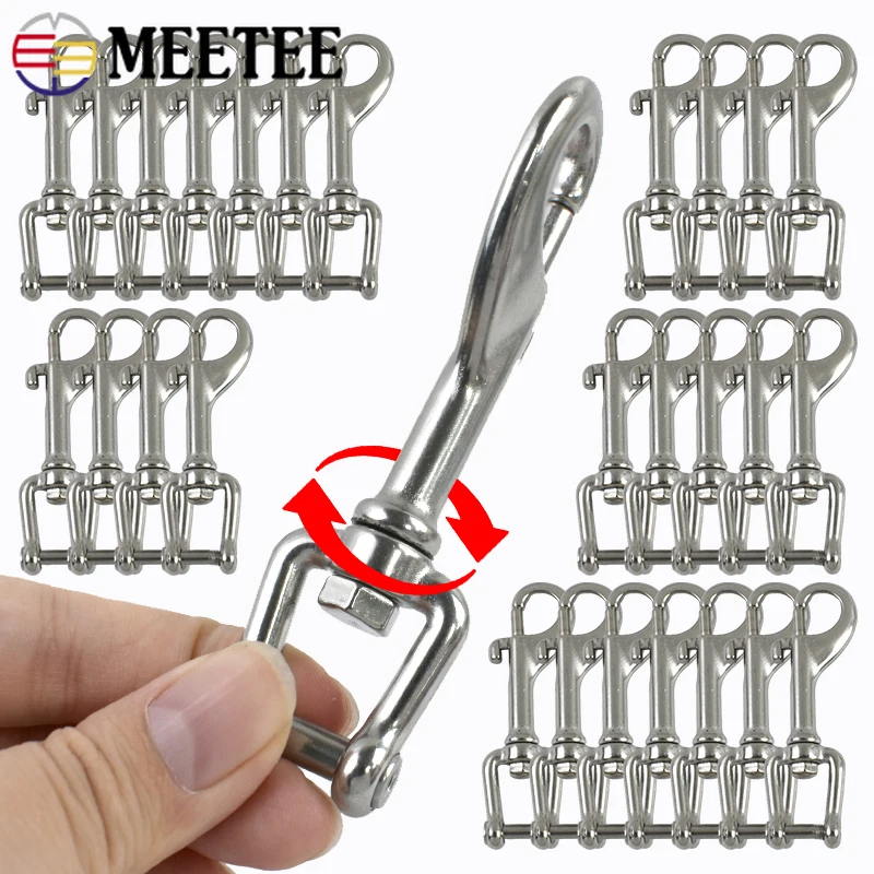

1/3/5Pcs 316 Stainless Steel Metal Buckles Shackle Bolt Dog Collar Swivel Lobster Clasp Snap Hook Carabiner Clip DIY Accessories