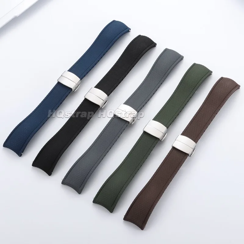 Premium FKM Rubber Watch Strap 18mm 19mm 20mm 21mm 22mm for Seiko for Longines for Tissot Universal Bracelet Quick Release Band view 2