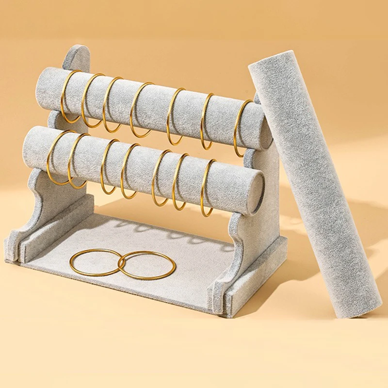 

Бархатная стойка для браслетов, настольные браслеты, подставка для ювелирных изделий, роскошные часы, браслет, держатель для украшений, повязка для волос, полка