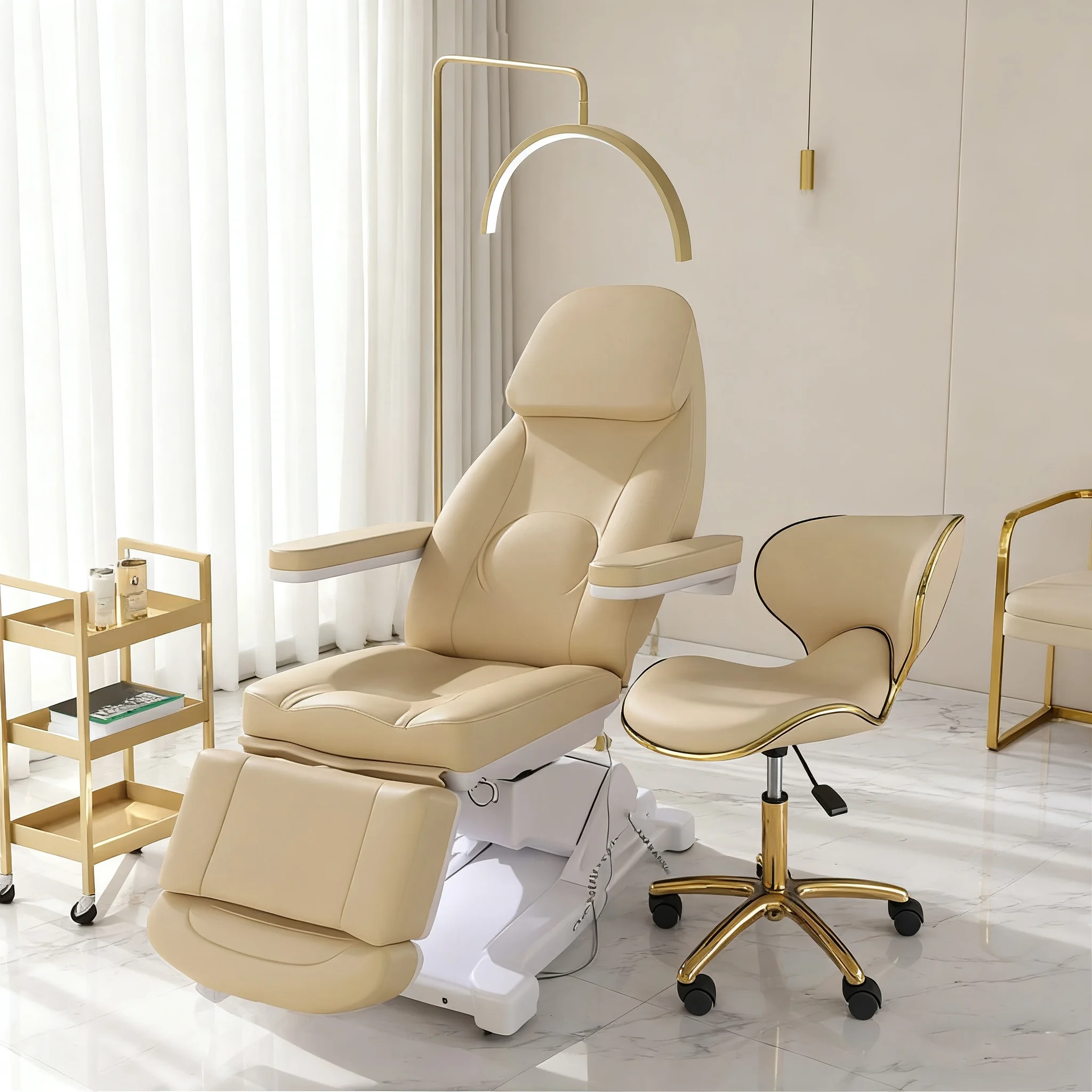 

Spa Bed Facial Bed Rotatable Multifunction Salon Furniture Electric Massage Table Spa Facial Beauty Massage Bed