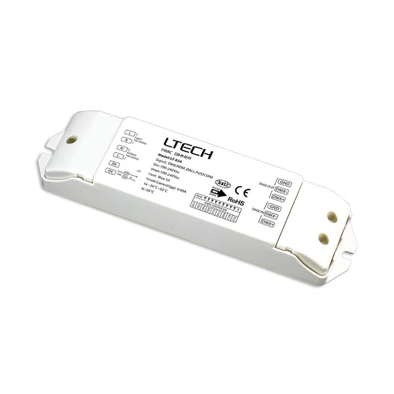 LT-834 DMX/DALI To Triac Phase-cut Dimming Module 4 Channel Controller LT-84A DMX/DALI To 0-10V Dimmer Dimming Module LTECH