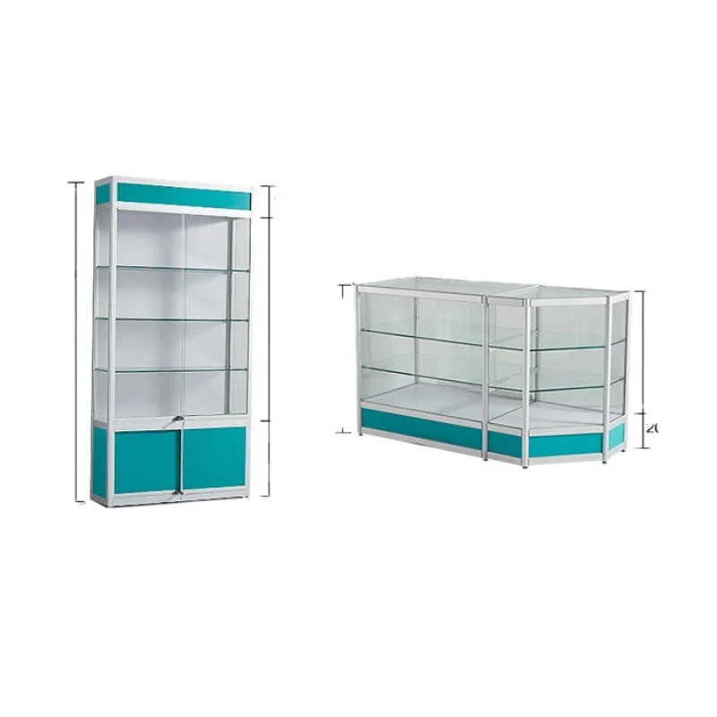 Custom. Display with glassshop used lockable glassornaments glass display cabinet with storage