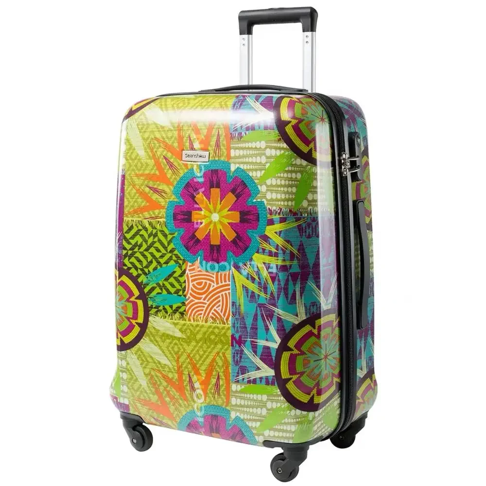 Imagem -03 - Rolling Bagagem Mala com Rodas Flores Spinner Hariside Trolley Bolsa Grupo Mala Colorida 20 24 28 Pcs