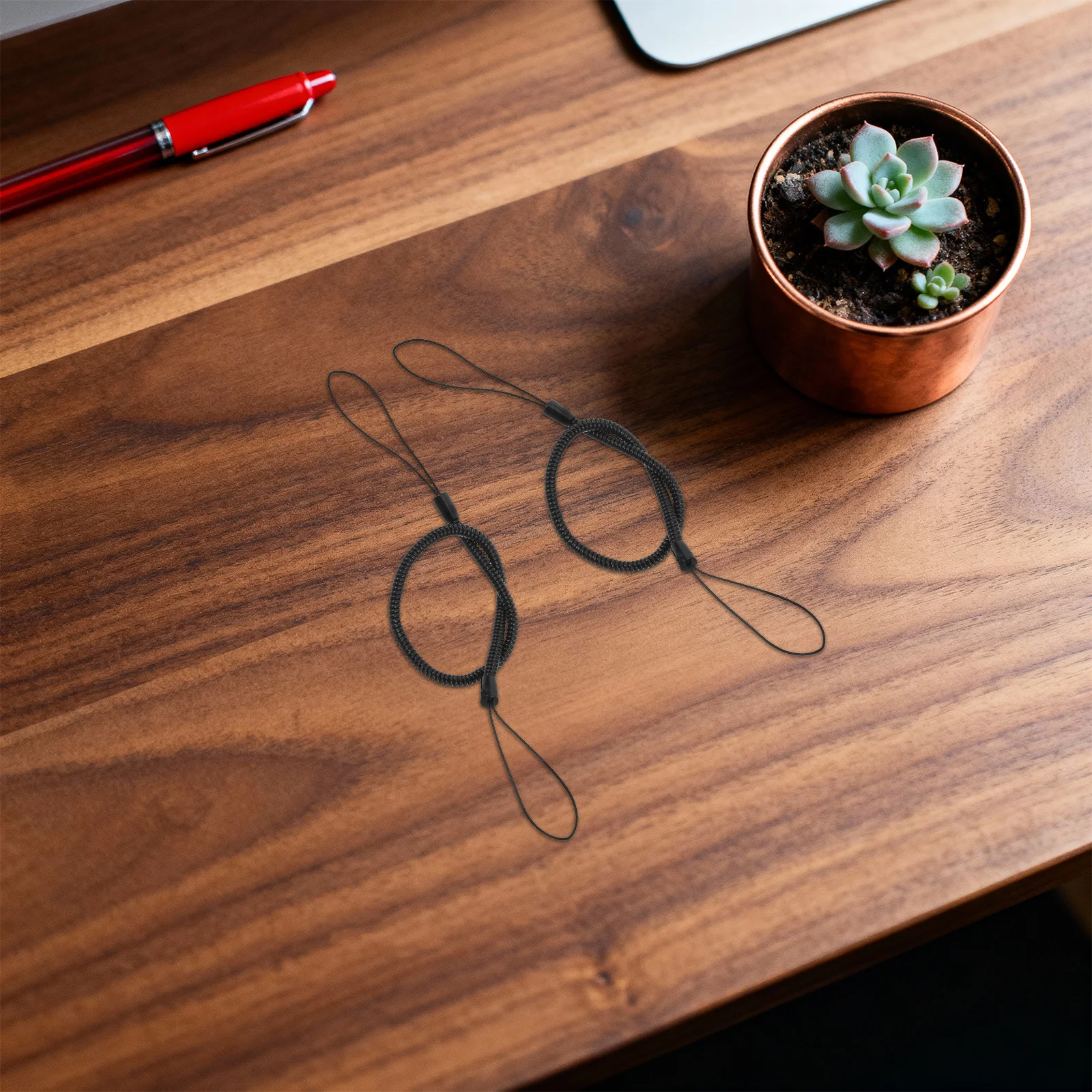 8本の格納式スタイラスストラップコード - タッチペン用紛失防止ペンテザー - 伸縮性のあるスプリングストラップ、Appleと互換性あり