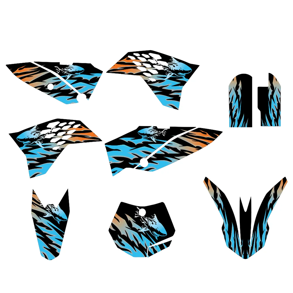 Fit For SX 65 SX65 2009 2010 2011 2012 Full Graphics Decals Stickers Motorcycle Background Custom Number Name