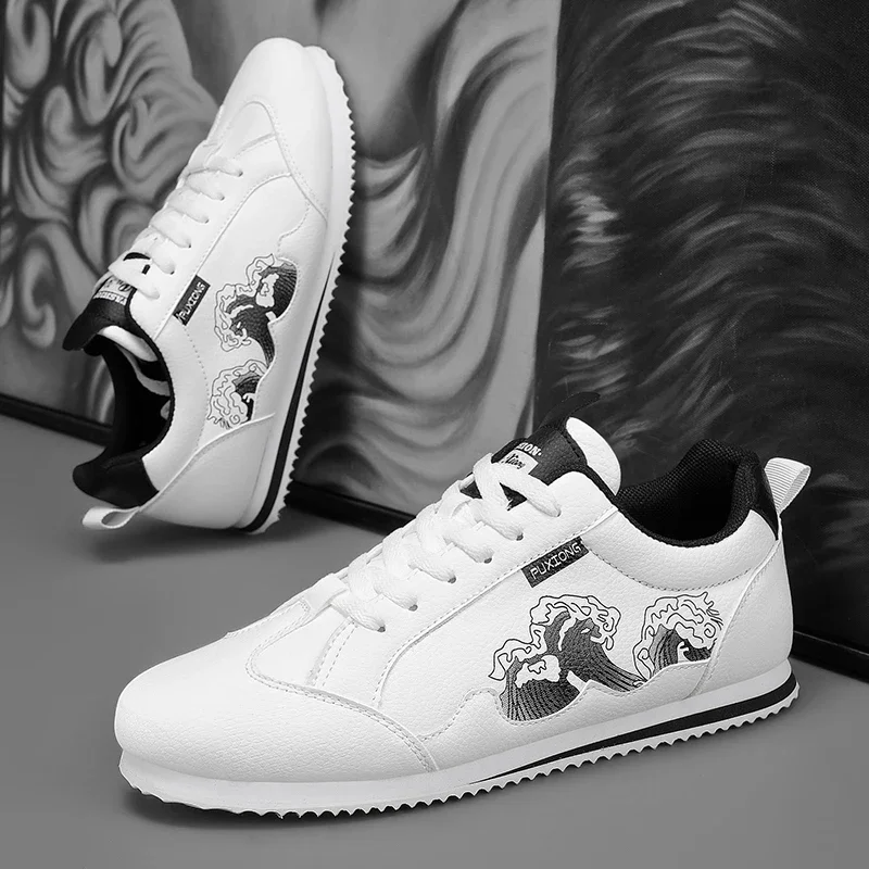 

Мужские кроссовки, лето 2029, легкие кожаные кроссовки Форрест Гамп, дышащая амортизирующая нескользящая повседневная спортивная обувь