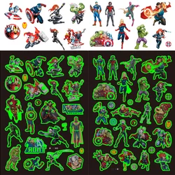 New Luminous Tattoo Sticker The Avengers Children Arm Face Glowing Tattoo Children Body Tattoo Spiderman Iron Man Sticker