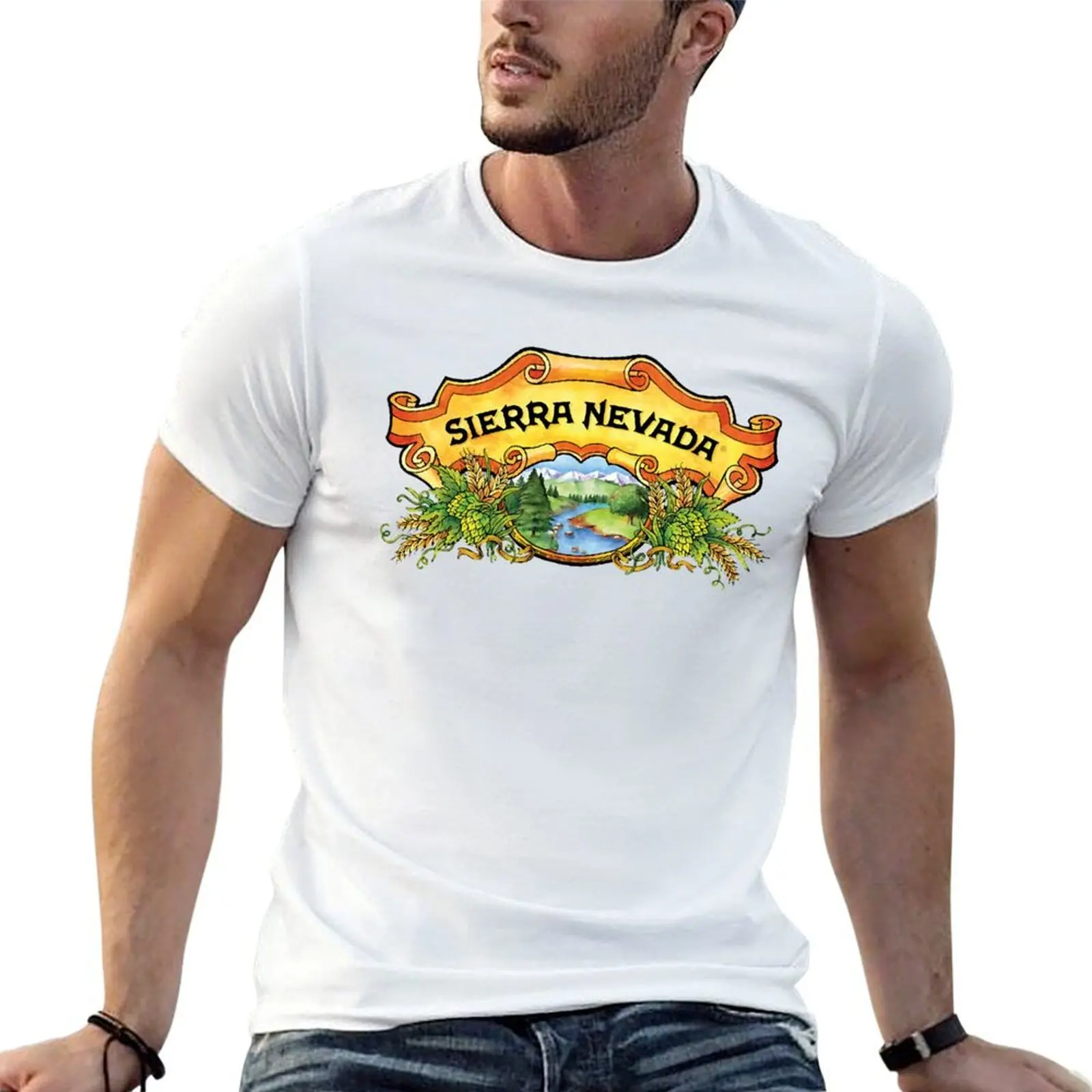Sierra Nevada T-Shirt Basic Solid Tee for Daily Use