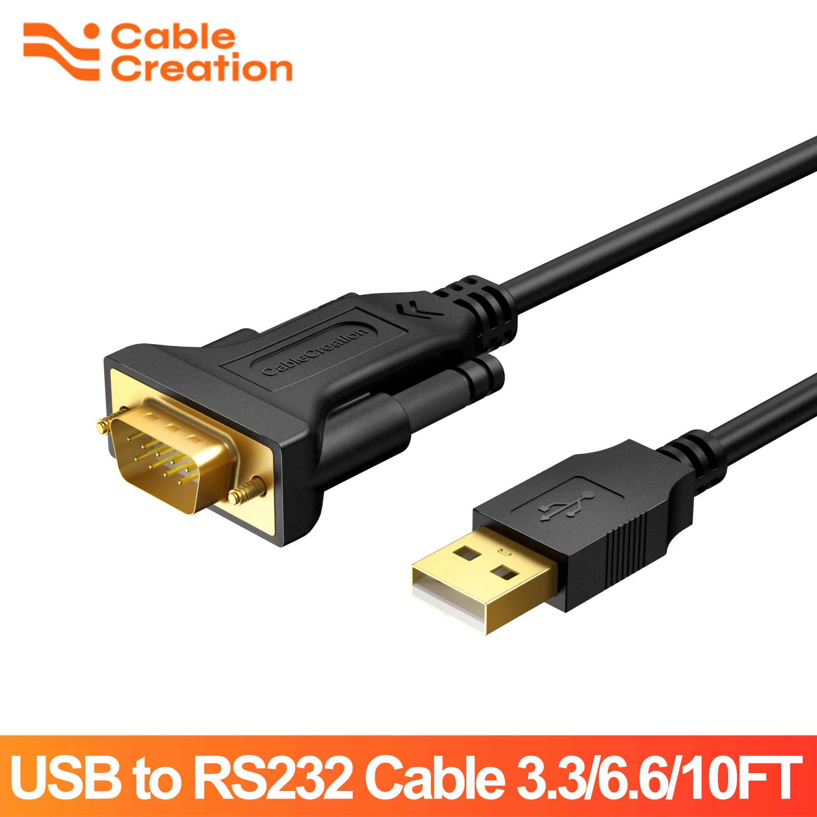 CableCreation Cavo USB a RS232 maschio DB9 Chip adattatore porta COM seriale pl2303 Supporta Windows 10 8.1 8 7 Vista XP Mac OS