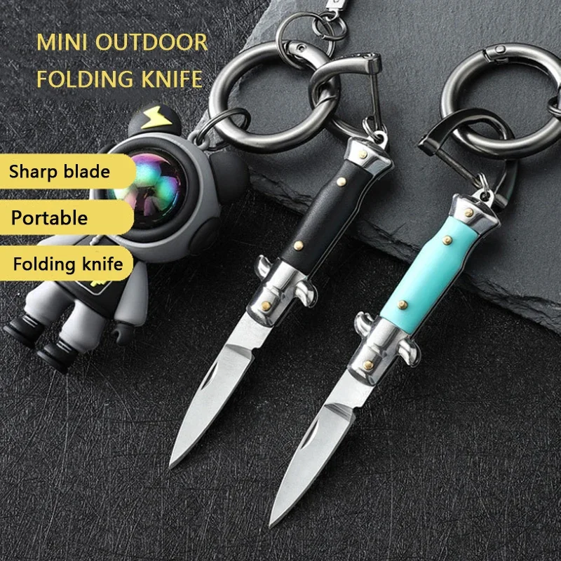 Portable Folding Mini Pocket Knife Multifunction Keychain Pendant Camping Outdoor Survival Blade Cutter Opener Tool