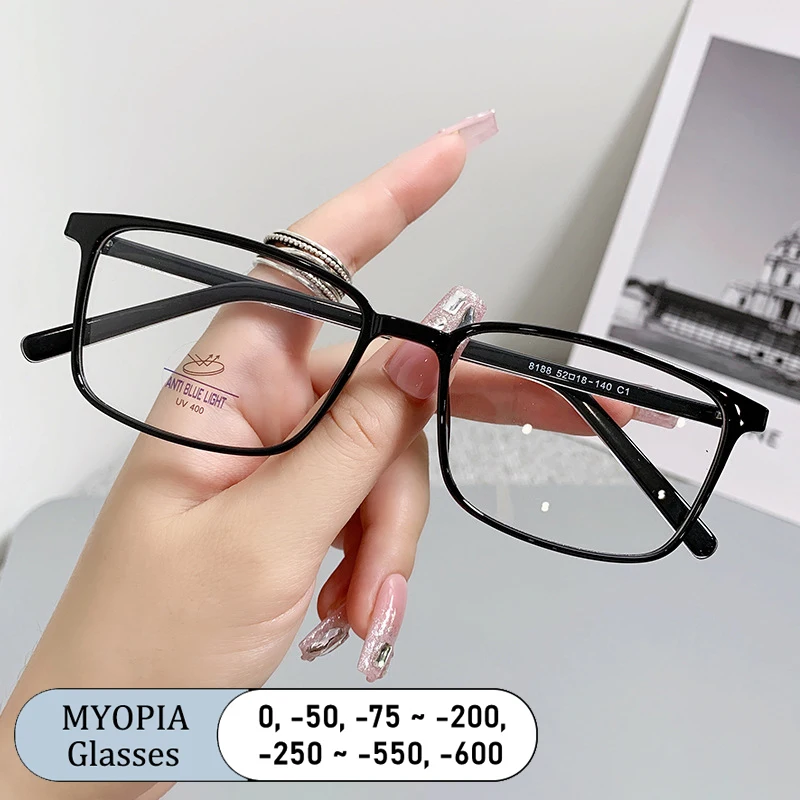 

Transparent And Tea Square Computer Glasses Frame Women Men Anti Blue Ray Eyewear Myopia Optical Spectacle Photochromic Eyeglass