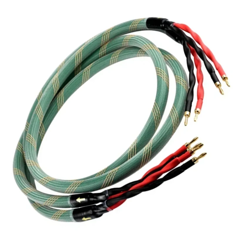 Mcintosh Speaker Cable 4 Core OFC HiFi Audio Amp Speaker Wire Gold-plating Banana Plug / Y Spade Plug Main Speaker Cable