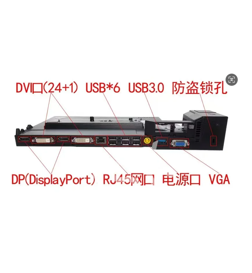 

Оригинальная база док-станции для Lenovo ThinkPad X220 X220S X220i X230 X230i USB 3,0 DP, полностью совместимая версия