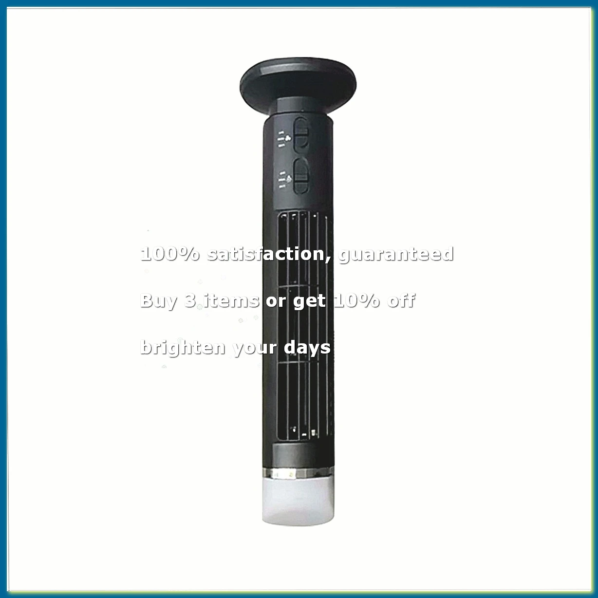 ●Portable Air Cooler Fan,Streamlined Tower Fan with LED,Powerful Wind,Space-Saving, Bladeless Design, USB Interface Black-ABFB