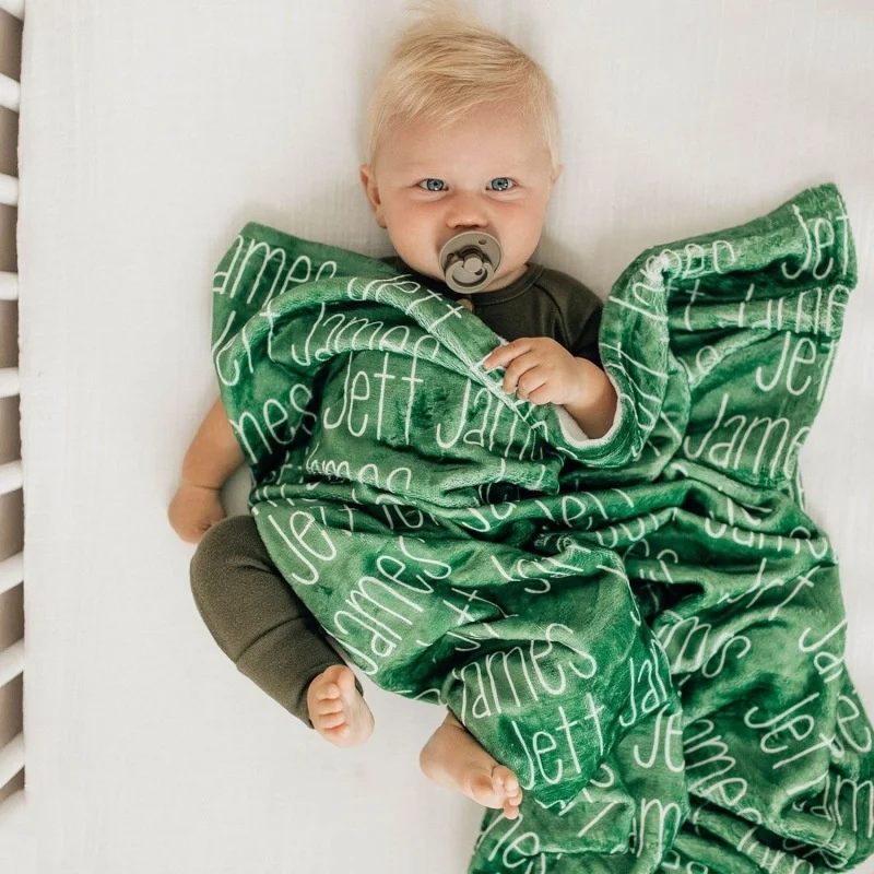 63-Farben-personalisierte, individuelle Flanelldecken mit Namen für Erwachsene und Kinder, individuelle Babydecke, Buchstabe, Geburtstagsgeschenk – Detail 4