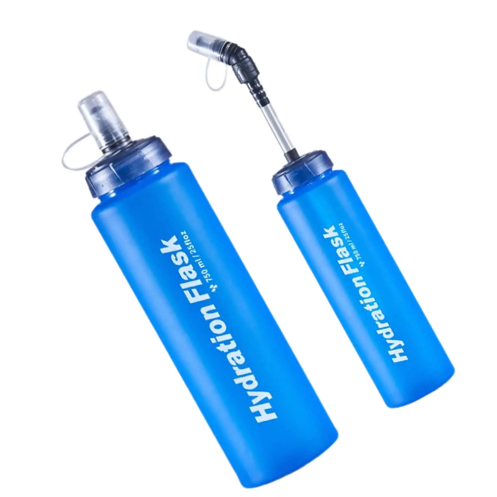 Soft Water Bottle Foldable Saving with Nozzle Refillable Water Storage Bladder