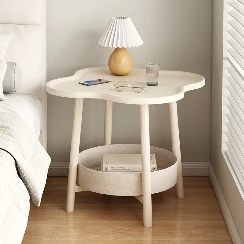 Bedside Table Cream Wind 2025 New Small Household Creative Bedside Shelf Simple Modern Simple Small Side Few