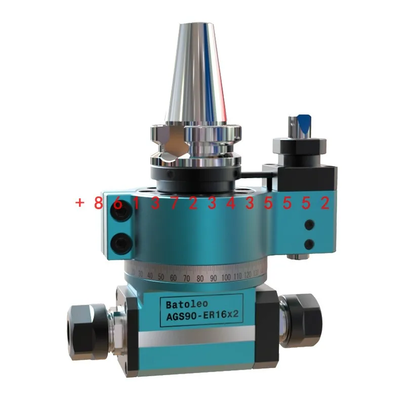 Lightweight 90 degree right angle dual output side milling head small CNC milling head BT30 ER11 16 20 angle head