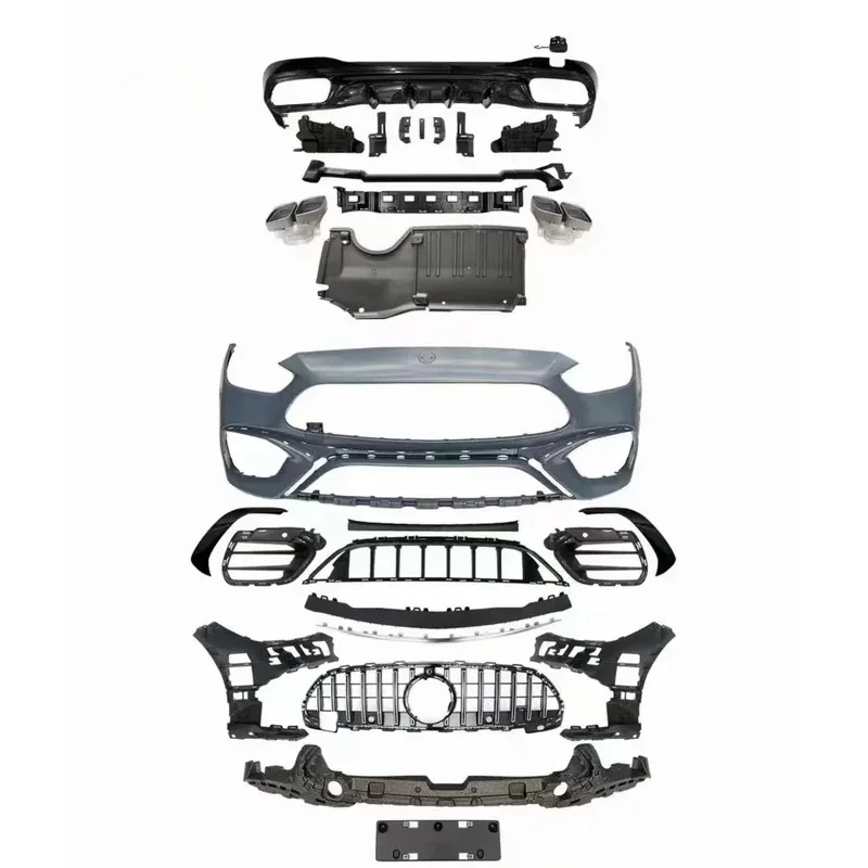 

Cc car Factory W206 Upgrade C63 Body Kit C63 Style Front Rear Bumper Kit with Grille Diffuser for C-class W206