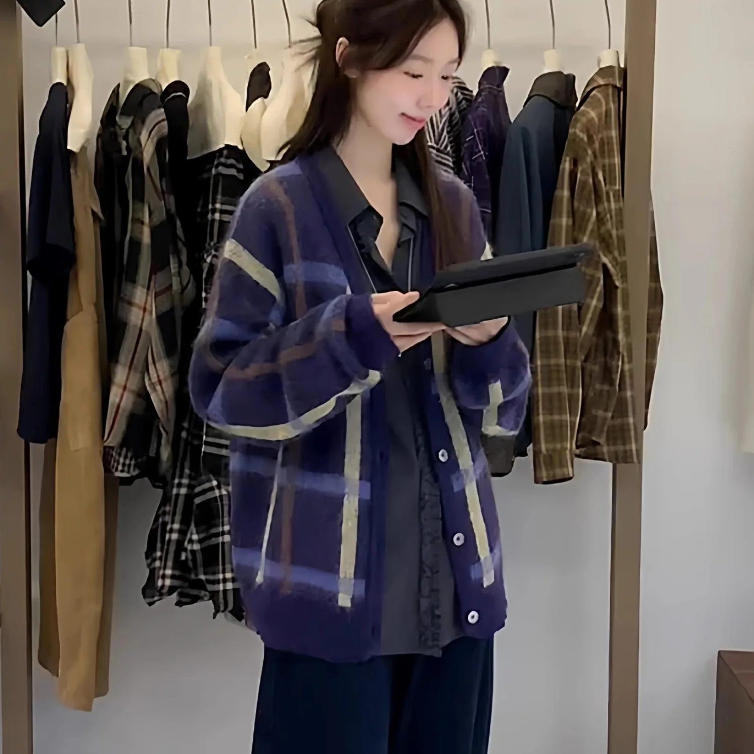 فضفاض المرأة تريكو الخريف الشتاء Thiened رقيق سترة كبيرة id زهرة نمط الصوفية للسيدات عادية شيك Sle