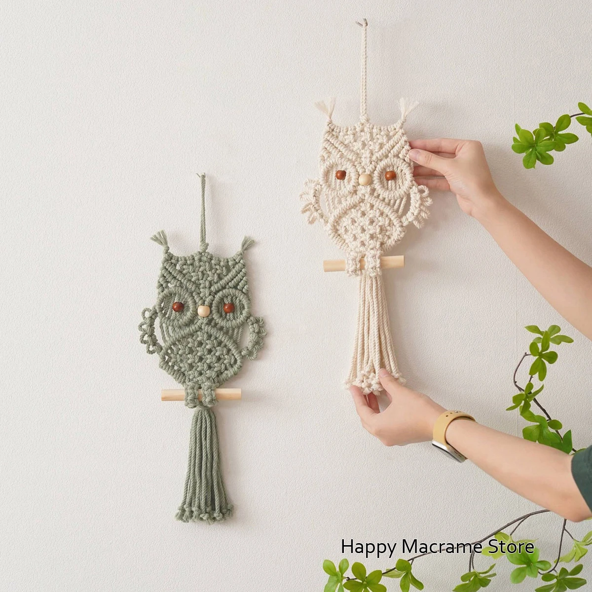 Macrame Owl Animal Lover Farmhouse Decor Wall Decor Nursery Handmade Macrame Boho Wall Hanging