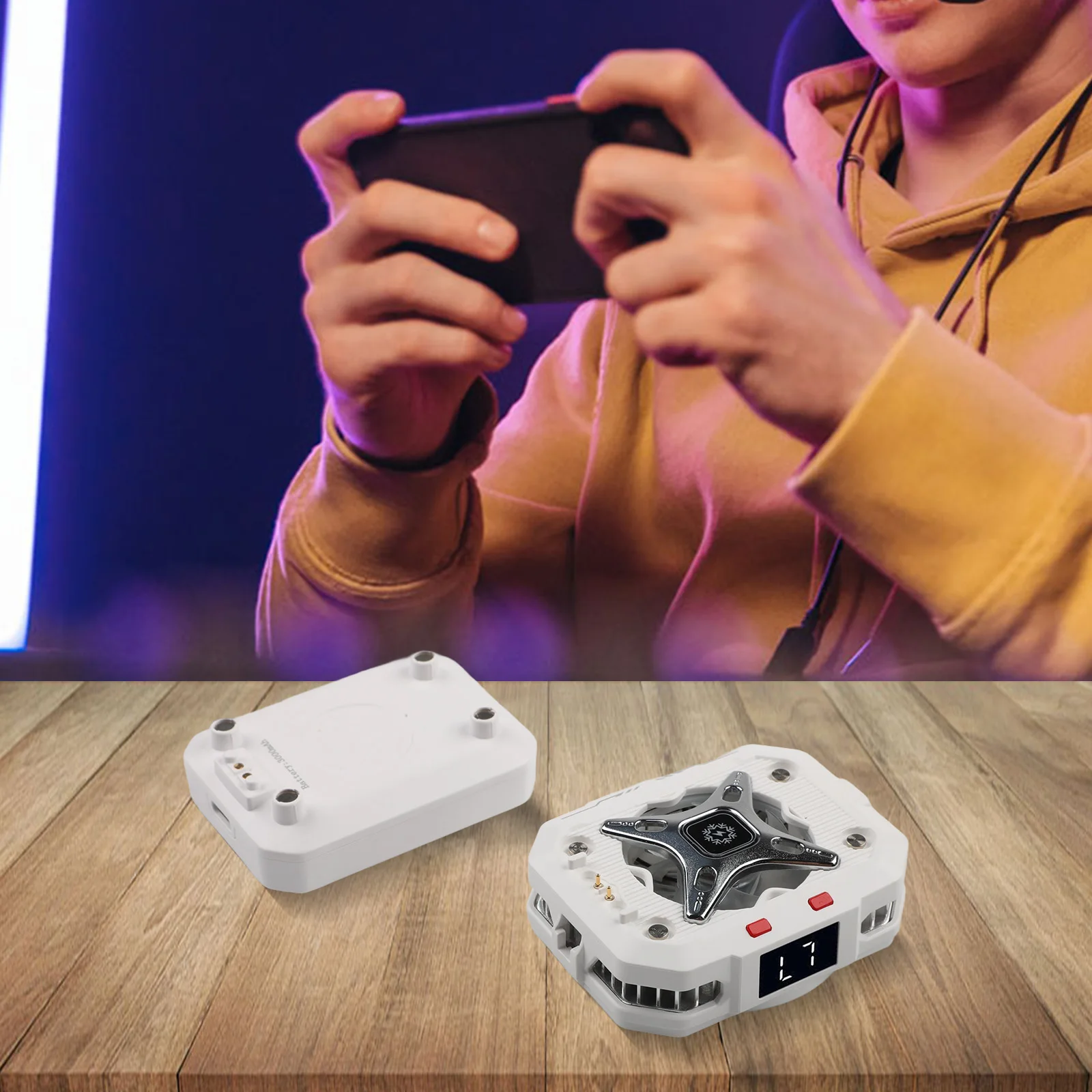 

Магнитный кулер для телефона с перезаряжаемой батареей 3000 мАч, быстрый охлаждающий вентилятор 5800 об/мин, дисплей мощности, компактный дизайн для игровых телефонов