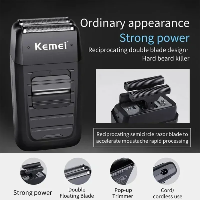 Kemei Hair Clippers Kit KM-2296 KM-2299 KM-1102 Men's Electric Hair Trimmer Machine Professional Hair Cutting Machine Clipper image 6