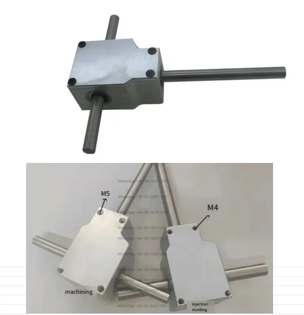 

1:1 90° reversing angle de vice, bevel gearbox, reducer, double output shaft, 8mm, shaft 10mm NEW 1PCS