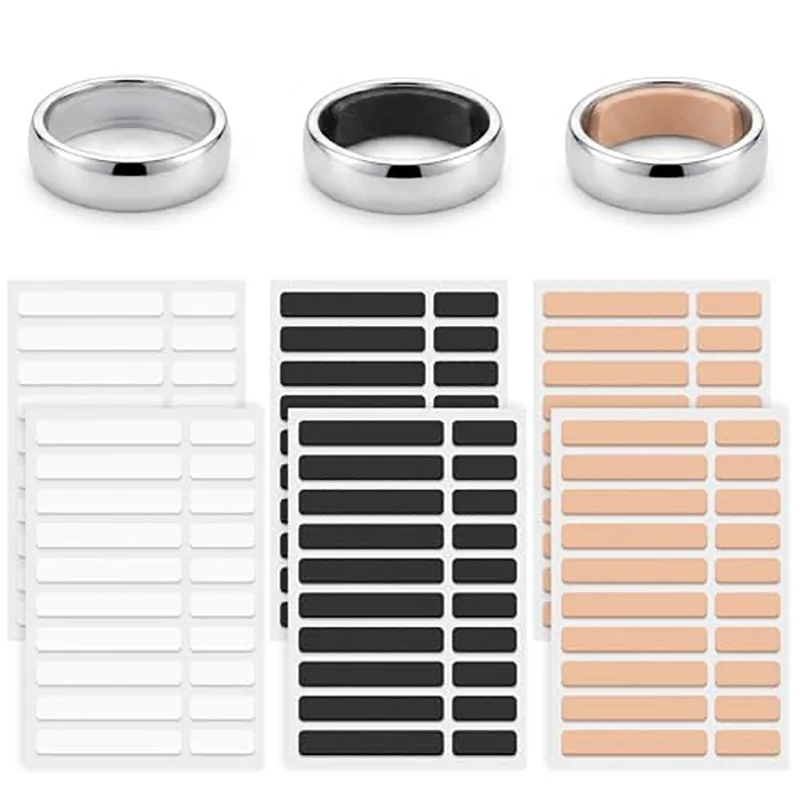 3 Sheets Ring Size Adjuster, Comfortable Invisible Rings Adjuster Spacers for Women Men, Filled Metal for Loose Rings