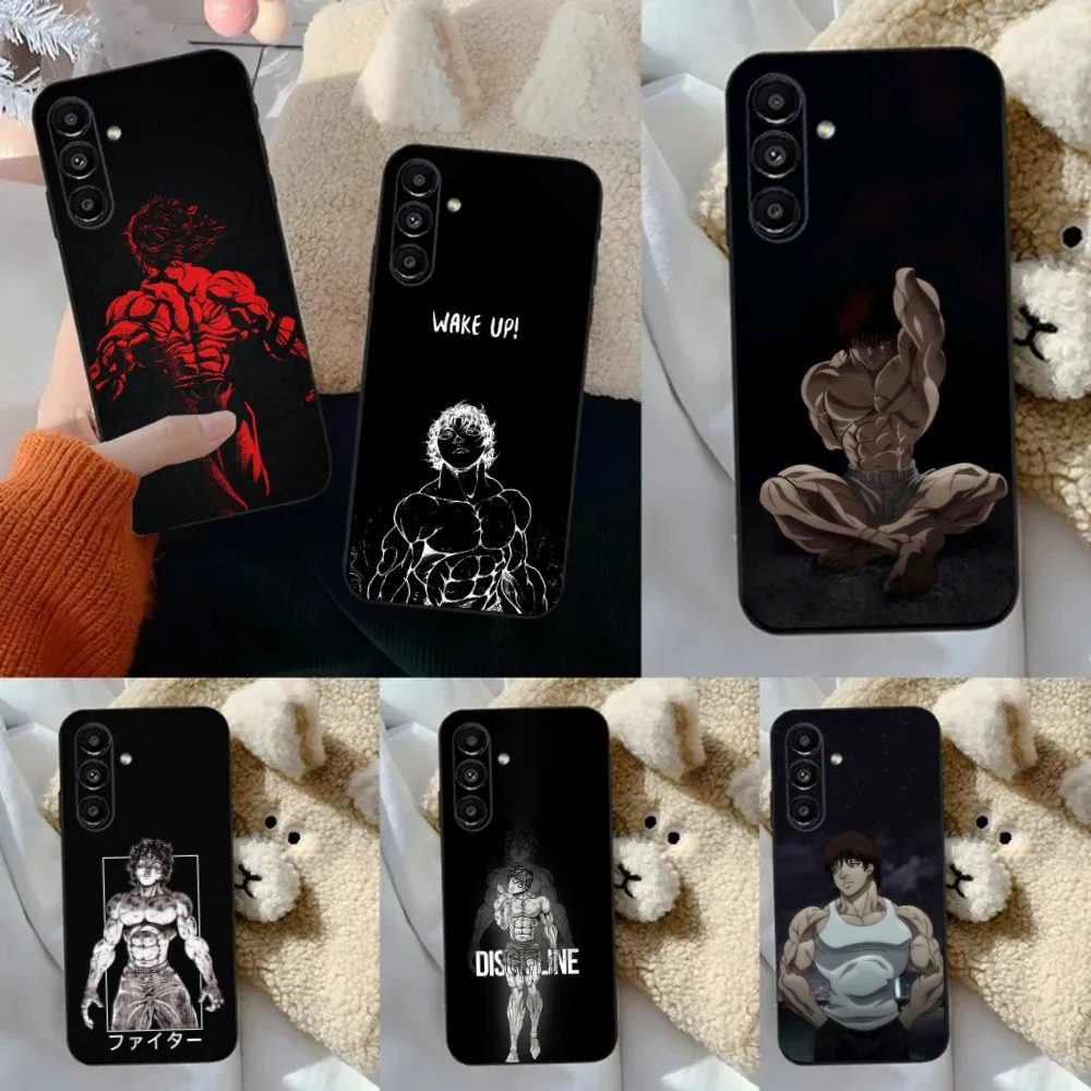 

Anime Baki Phone Case For Samsung S24,23,22,30,21,10,9,Ultra,Plus,Lite,FE,5G Black Soft Case