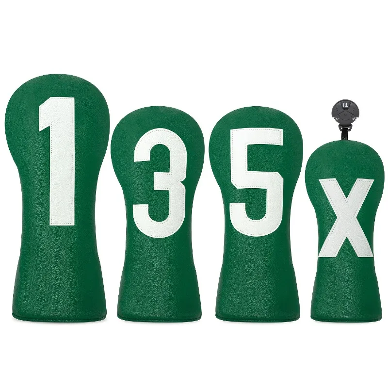 Golf Club Head Cover - Minimalist Digital Design (1, 3, 5, X), Golf Accessories, Fashionable Head Cover, Dustproof and Durable