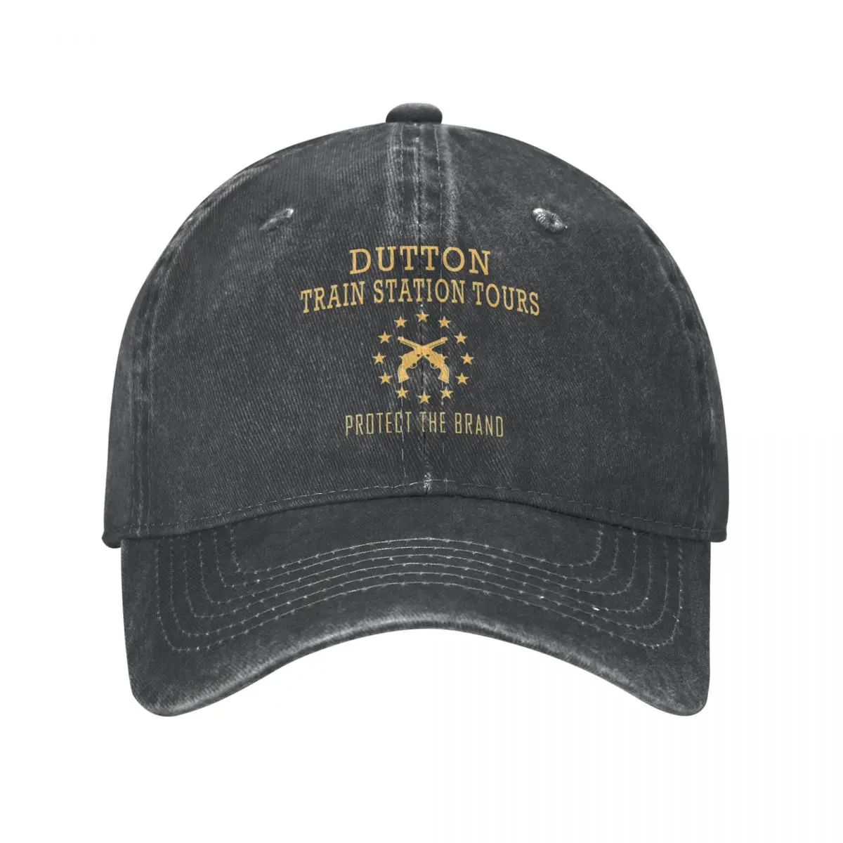 Yellowstones Dutton Train Station Tours Baseball Caps Retro Distressed Washed Headwear for Men Women Running Golf Hats Cap