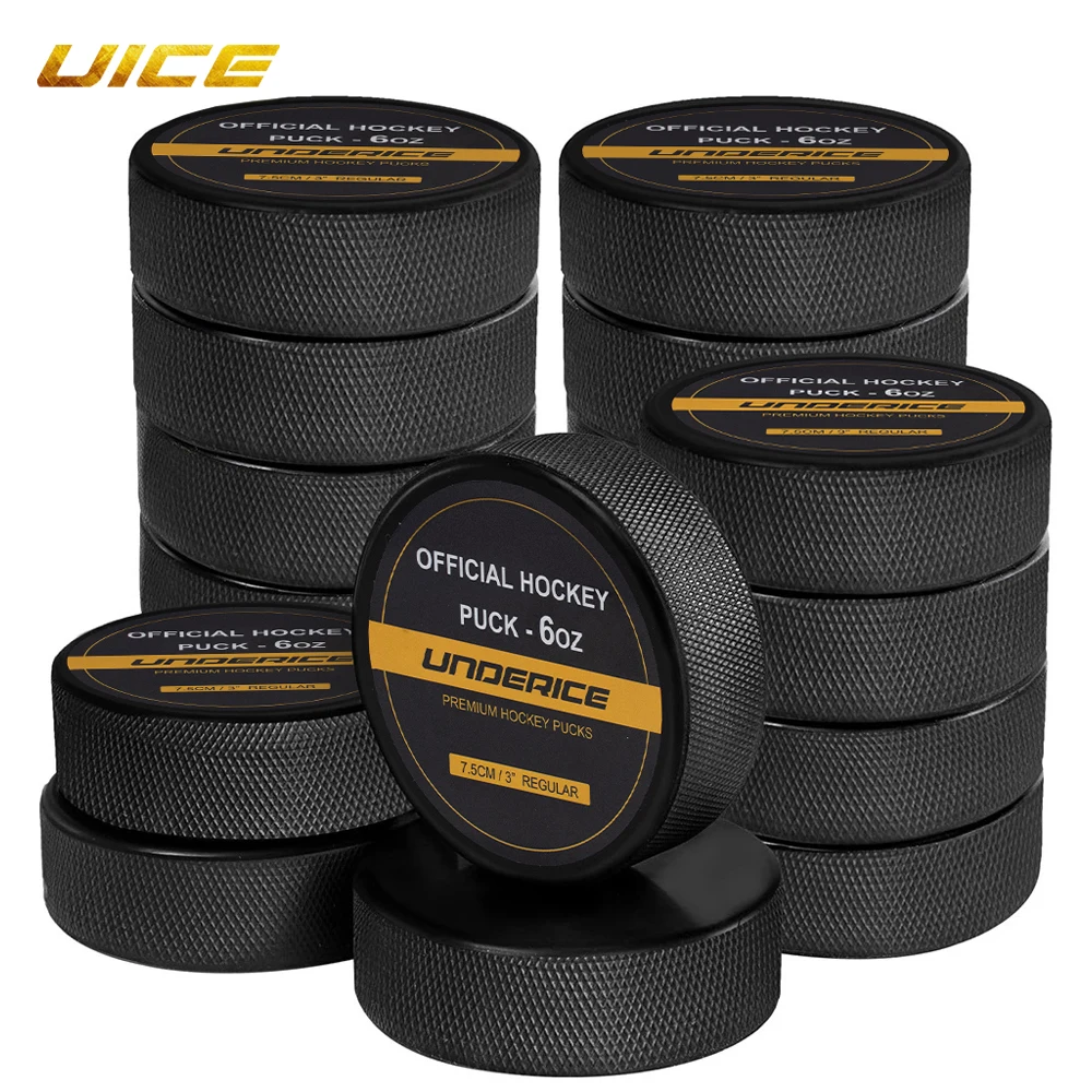 UICE Hockey Puck 5/10pcs Black Ice Hockey Pucks Solid Ball for Practicing Classic Training Hockey Accessories