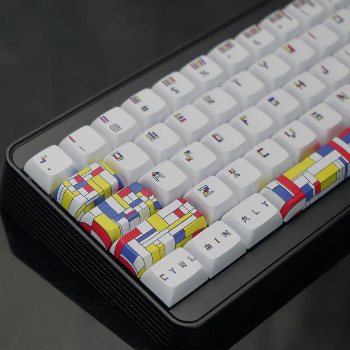 Mondrian Theme XDA 127 Keys Keycap Set Personalized Mechanical Gaming Keyboard Keycap Creative Custom Keycaps Pbt Teclado Gamer