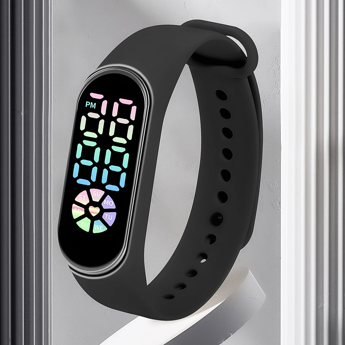 Children\'s Watch New Simple Sports Colorful Bracelet Boys and Girls Leisure LED Student Bracelet Festival Gift